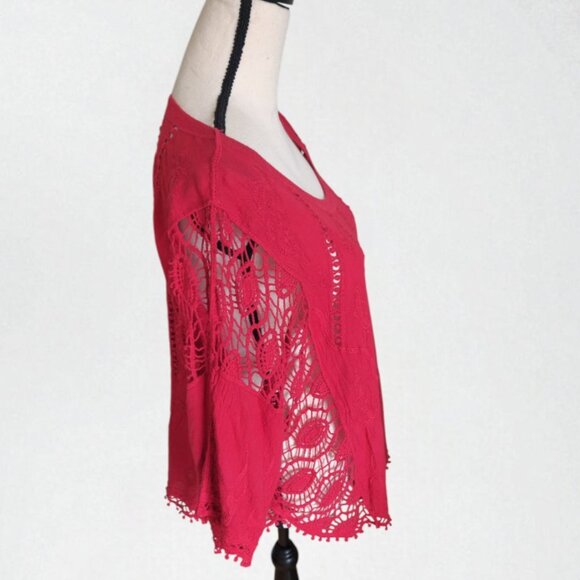 Coco + Carmen Boho Crochet Tunic Top S/M – 100% Cotton - Picture 5 of 7